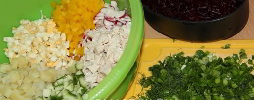 Шаг 4: свекольника с курицей