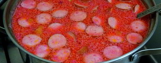 Шаг 12: свекольника с сосисками и сметаной