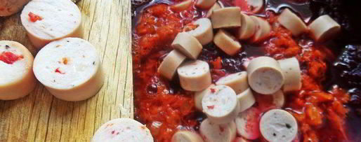 Шаг 18: свекольника с сосисками