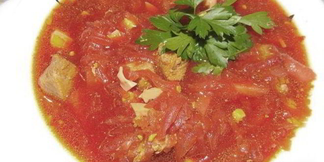 Рецепт свекольника со свининой