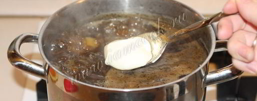 Шаг 7: сливочно-сырного суп с грибами