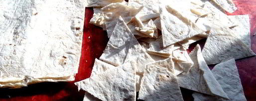 Шаг 15: сырно-макаронного суп и чипсы из лаваша