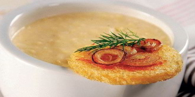Рецепт сырного крема-супа с гренками