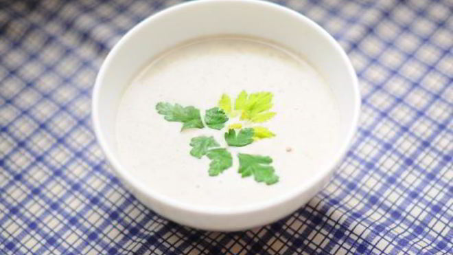 Рецепт Сырного крема-супа с грибами и сельдереем