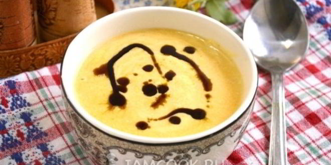 Рецепт сырного крема-супа с тыквой