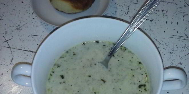 Рецепт сырного супа-пюре с шампиньонами и зеленой фасолью