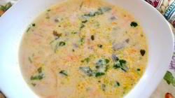 Рецепт Сырного супа с белой фасолью