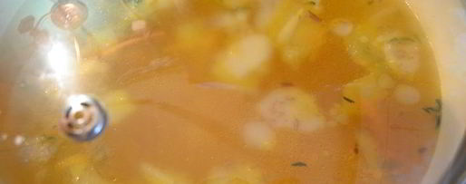 Шаг 7: сырного супа с белой фасолью