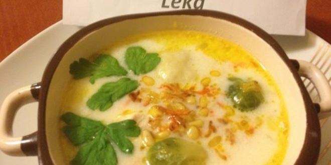 Рецепт сырного супа с брюсельской капустой и клецками