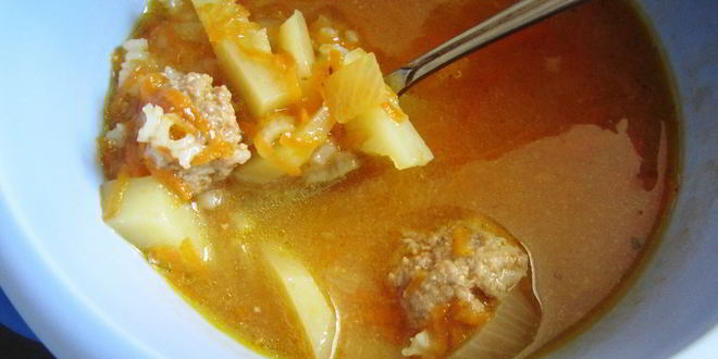 Рецепт сырного супа с фрикадельками