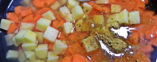 Шаг 2: сырного супа с гречневыми хлопьями