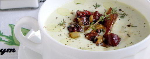 Шаг 6: сырного супа с грудинкой