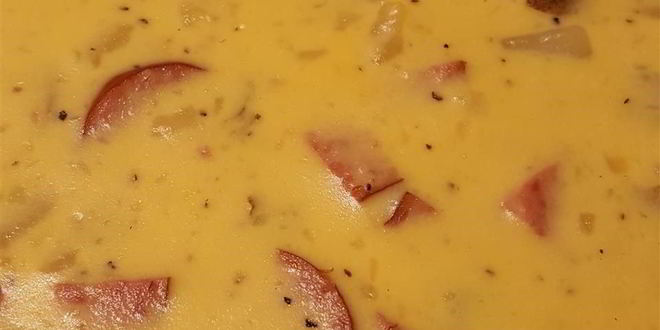 Рецепт сырного супа с картошкой и колбасой