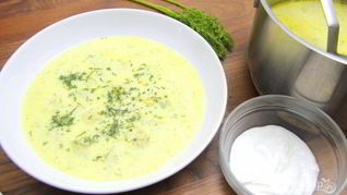 Рецепт Сырного супа с клецками