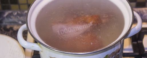 Шаг 2: сырного супа с копченой курицей