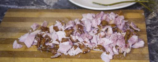 Шаг 7: сырного супа с копченой курицей