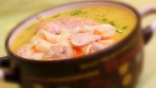 Рецепт Сырного супа с лапшой