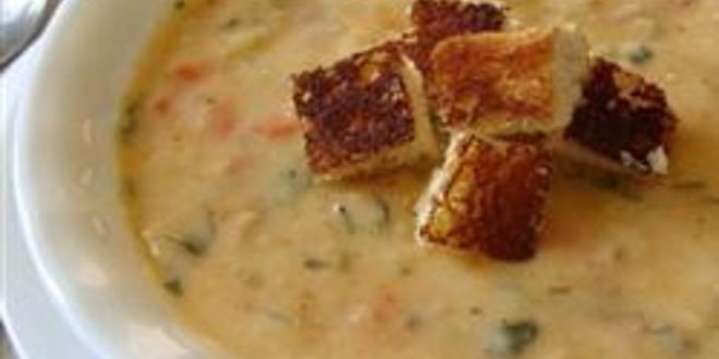 Рецепт сырного супа с лососем