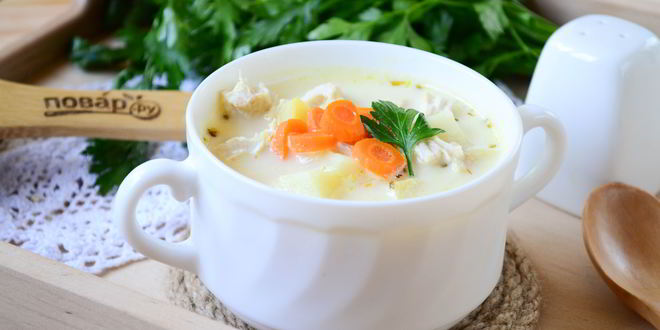 Рецепт сырного супа с морковкой