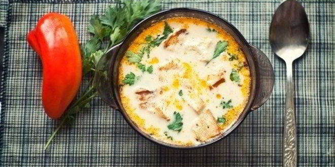 Рецепт сырного супа с овощами