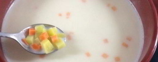 Шаг 5: сырного супа с семгой и креветками