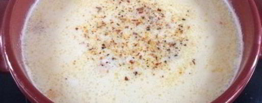 Шаг 8: сырного супа с семгой и креветками