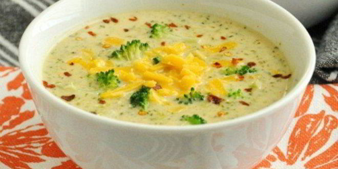 Рецепт сырного супа с шампиньонами и брокколи
