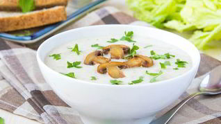 Рецепт Сырного супа с шампиньонами