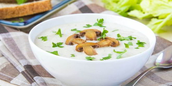 Рецепт сырного супа с шампиньонами