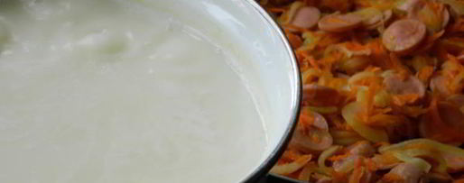 Шаг 7: сырного супа с сосисками