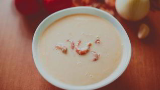 Рецепт Сырного супчика с креветками