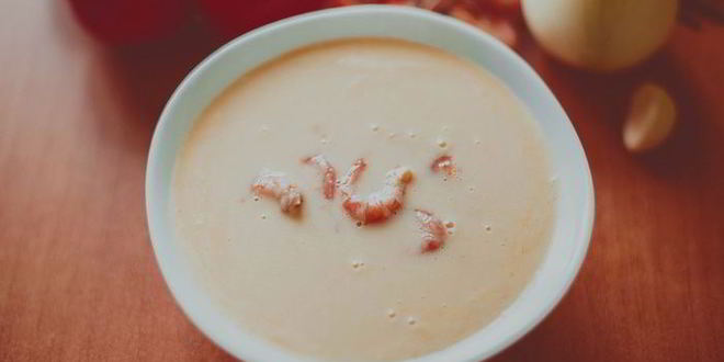 Рецепт сырного супчика с креветками