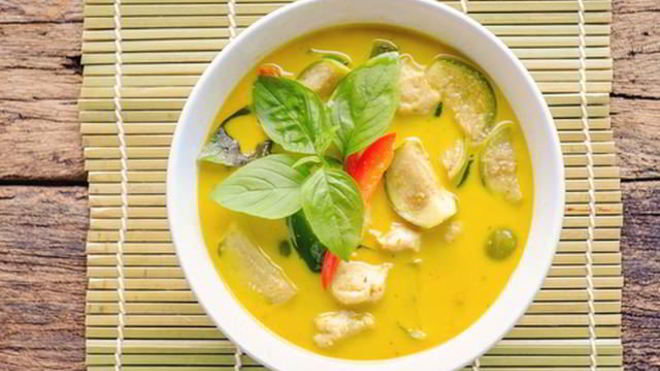 Рецепт Тайского супа карри на кокосовом молоке