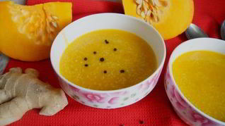 Рецепт Тыквенного супа с имбирем и кускусом