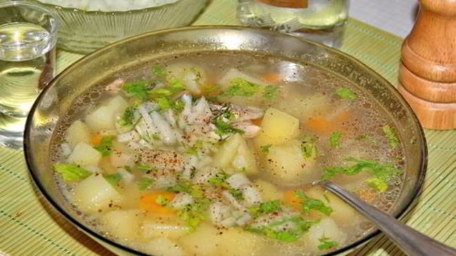 Рецепт Домашней ухи из морского окуня