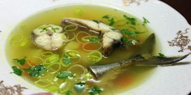 Рецепт ухи из скумбрии с зеленью