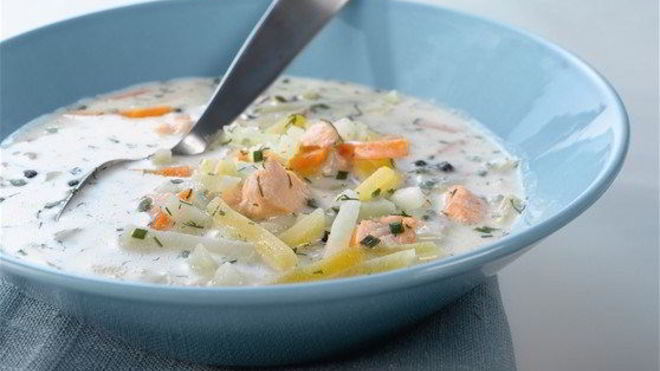 Рецепт Ухи по-фински Сливочное озеро