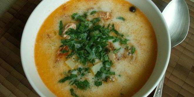 Рецепт ухи по-фински со сливками