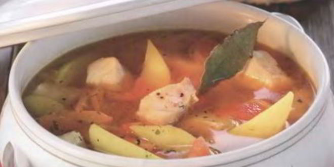 Рецепт ухи по-царски с блинами