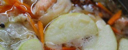 Шаг 1: ухи с яблоками