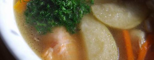 Шаг 2: ухи с яблоками