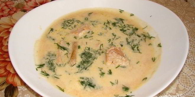 Рецепт ухи со сливками