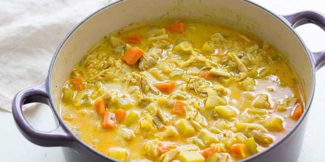 Рецепт зимнего супа с курицей