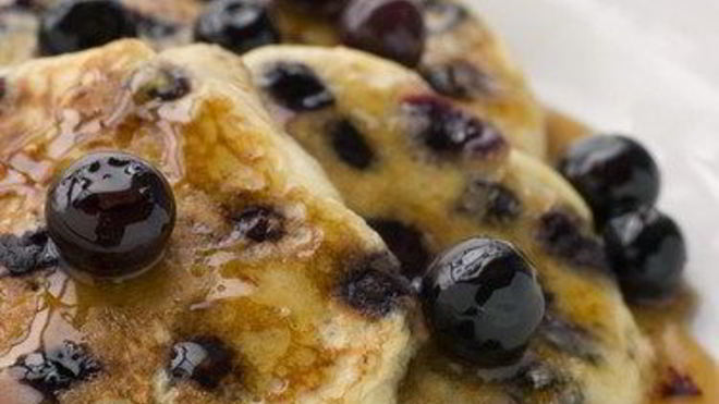 Рецепт Американских блинов с голубикой