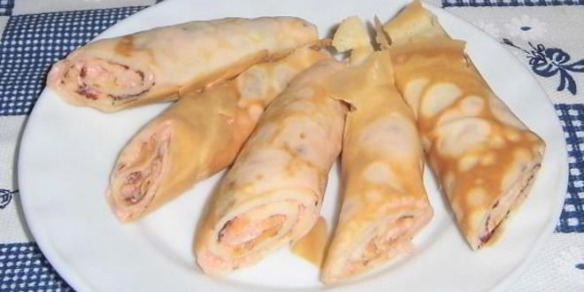 Рецепт блинчиков с икрой мойвы