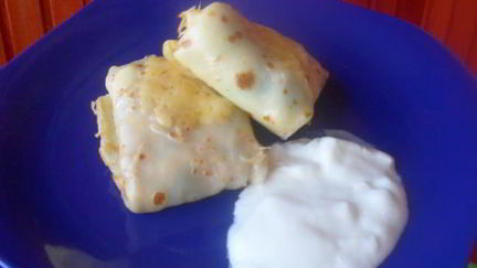 Рецепт Блинчиков с курицей и шпинатом