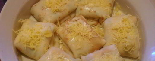 Шаг 10: блинчиков с курицей и шпинатом