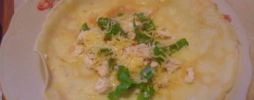 Шаг 8: блинчиков с курицей и шпинатом