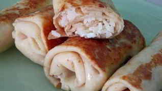 Рецепт Блинчиков с рисом и яйцом