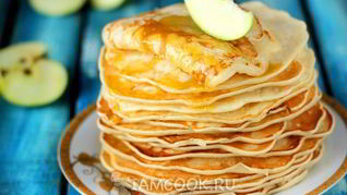 Рецепт Блинчиков с тертым яблоком
